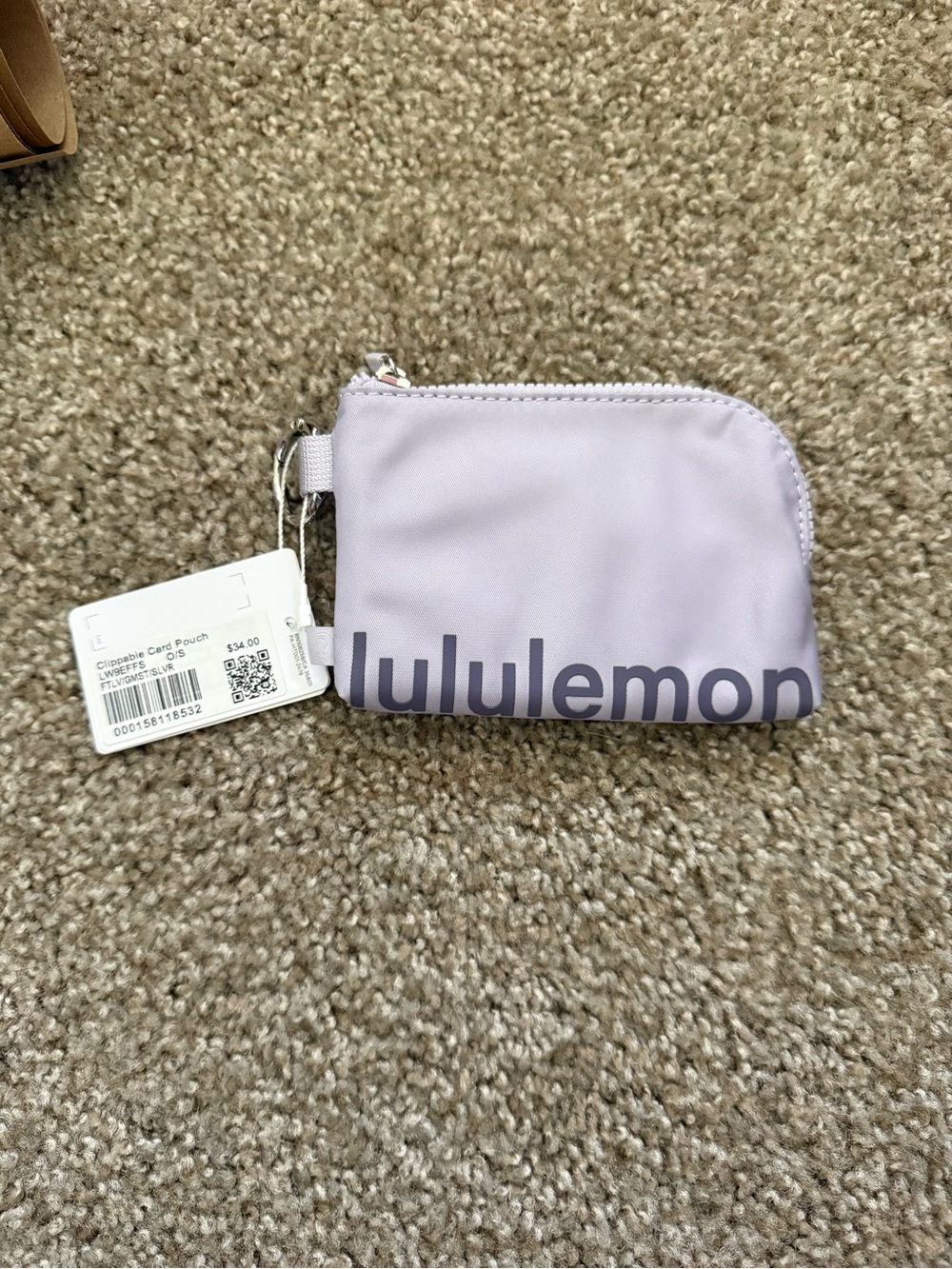 lululemon athletica Lavender Clipable Card Pouch